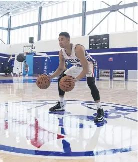  ??  ?? Philadelph­ia’s Ben Simmons during last week’s media day.