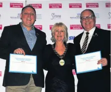  ??  ?? Young Volunteer of the Year winner Max Feeney (left) with Volunteer of the Year nominee Martin P. Feeney (right)