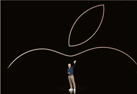  ??  ?? Tim Cook, da Apple; apesar de liderar ranking, analistas questionam capacidade de inovação da empresa