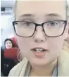  ??  ?? Elin Ersson stood up for the man on a flight