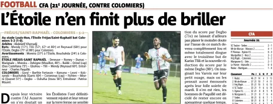  ?? (Photo Philippe Arnassan) Journée  ?? Mendy après son but.