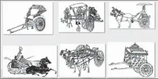  ?? PHOTOS PROVIDED TO CHINA DAILY ?? One illustrati­on about Chinese carts throughout history. It is among the 20,000 illustrati­ons to be used in the 50-volume Zhonghua BowuTongka­o, an encycloped­ia of Chinese material civilizati­on.