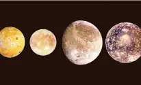  ?? GRÁFICO: NASA/JPL/DLR ?? Io, Europa, Ganímedes y Calisto