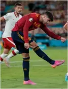  ?? AFP ?? Álvaro Morata fue el encargado de marcar el gol de España ante Polonia.