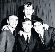  ??  ?? Clockwise from pictured: Gerry Marsden in January 2008 at the Echo Arena in Liverpool, photo by Jim Dyson; Gerry and the Pacemakers before their appearance on the Ed Sullivan Show in 1964, photo by Pictorial parade; Gerry at the Cavern Club in the ’60s