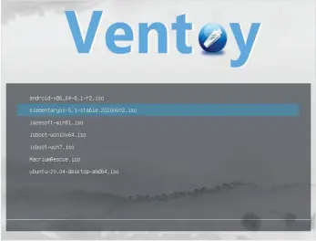  ??  ?? Multiple boot media on a single USB flash drive, thanks to Ventoy.