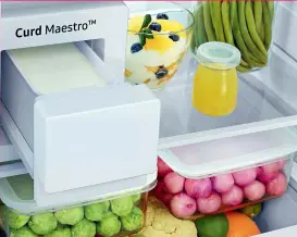 ??  ?? COOL IT
Samsung Curd Maestro refrigerat­or that sets and maintains curd