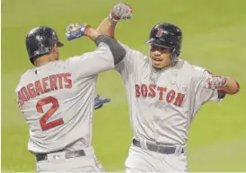  ?? | AP ?? The Red Sox’ Mookie Betts homered twice and drove in five runs Tuesday.