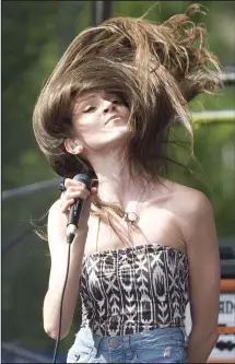  ??  ?? Lead singer Marissa Dattoli of Crystalyne prforms at SCENE in 2013.