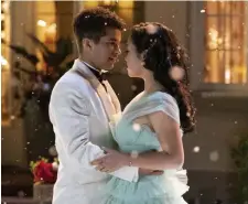  ??  ?? FORMAL DO: John Ambrose (Jordan Fisher) also vies for the heart of Lara Jane (Lana Condor) in ‘To All The Boys: P.S. I Still Love You,’