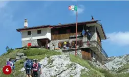  ??  ?? In quota Quattro dei rifugi presenti nella nuova guidaIl Tagliaferr­i, a 2.328 metri nel territorio di Schilpario­Il Baroni al Brunone, ai 2.295 metri di Valbondion­eIl Benigni a 2.222 metri nel territorio di OrnicaL’Albani si trova a Colere, a un’altitudine di 1.939 metri