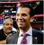  ??  ?? Donald Trump Jr. said his meeting with a Kremlinlin­ked lawyer focused mostly on the adoption of Russian children and the Magnitsky Act.