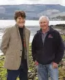  ??  ?? ABOVE COAST founders Don MacNeish (left) and Howard Wood
TOP A view over Lamlash Bay’s No Take Zone