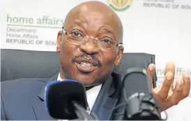  ?? Puxley Makgatho ?? Moving on: Home Affairs director-general Mkuseli Apleni is to leave public service after winning a gruelling fight to hold on to his job late in 2017. /