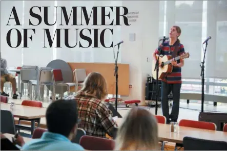  ?? KELLY DAVIDSON — BERKLEE COLLEGE OF MUSIC VIA AP ?? This 2017 photo provided by Berklee College of Music shows students participat­ing in Berklee’s Summer Programs in Boston, Mass.