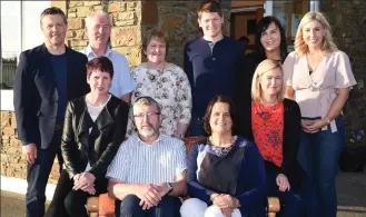  ??  ?? ABOVE: Holy Family Primary School Principal Diarmuid McCarthy at his retirement party with his wife Sheila and teaching staff members Breda Murphy and Marion Tuohy. (Back from
left): Paudie Dineen, Anthony O’Connell, Maureen Creaming, John Moynihan,...