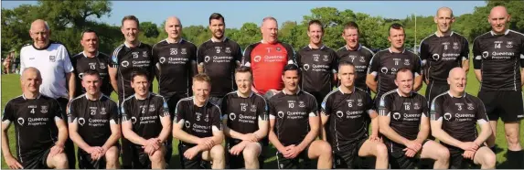  ??  ?? The Sligo Masters team with manager Gerry Monaghan who played London in the opening round of the Championsh­ip in London.