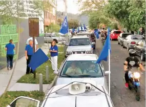  ??  ?? PCN. El partido PCN realizó una caravana en el municipio de Santa Tecla, departamen­to de La Libertad.