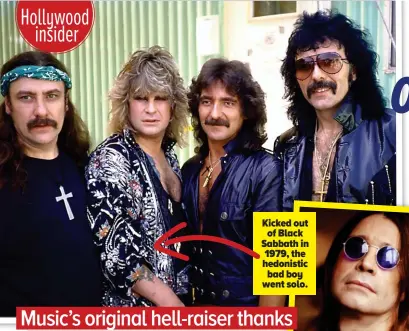  ??  ?? Kicked out of Black Sabbath in 1979, the hedonistic bad boy went solo.
