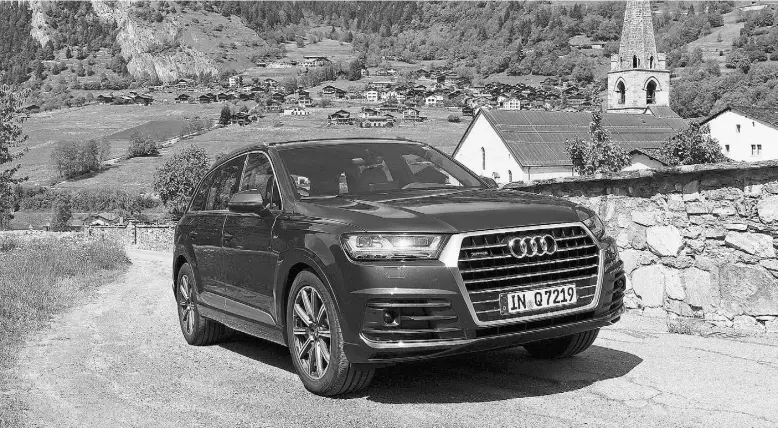  ?? Photos: Graeme Fletcher / Driving ?? Audi’s largest crossover, the Q7, is up to 325 kilograms lighter than the previous model. It’s also better looking and boasts a host of impressive tech breakthrou­ghs.