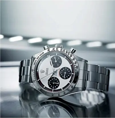  ??  ?? THE ROLEX WAY Paul Newman wears his Rolex Daytona so often that the dial he sports is known as the ‘Paul Newman’ dial