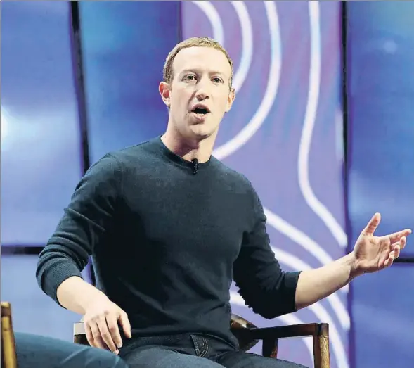  ??  ?? Mark Zuckerberg, en un encuentro tecnológic­o celebrado en Salt Lake City a finales del pasado mes de enero