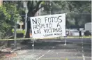  ??  ?? Manta en las calles de la Condesa: “Gracias México”.