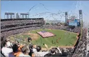  ?? Eric Risberg
Associated Press ?? SAN FRANCISCO’S AT&T Park would become the first major league stadium to ban smokeless tobacco.