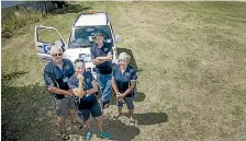  ?? PHOTO: WARWICK SMITH/STUFF ?? Members of the Himatangi Beach Community Patrol, from left, Rene van de Weert, Renee van de Weert, George Annear and Cathy Brown.