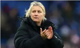  ?? Photograph: Bradley Collyer/PA ?? Emma Hayes faced a backlash for calling both relationsh­ips between coaches and players, and relationsh­ips between players, ‘inappropri­ate’.