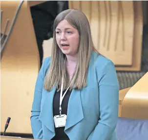  ?? ?? Huge pressures Gillian Mackay MSP believes the council must help with the financial stress many families are currently going through due to the cost of living crisis