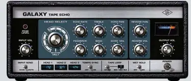  ??  ?? UAD Galaxy Tape Echo is used for convenient in-the-box spring reverb and dub delay