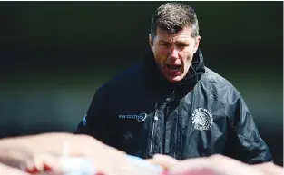  ??  ?? Speaking sense: Rob Baxter understand­s the importance of the set-pice