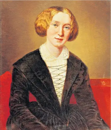  ??  ?? George Eliot was known as Marian Evans until she published her first book aged 37