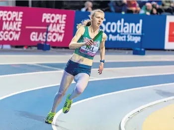  ?? ?? GOING STRONG: Roisin Harrison has had the best indoor season of her career.