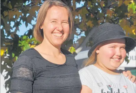  ?? PHOTO: FILE. ?? Waipukurau’s Heidi Thompson and daughter Grace, 10, who is battling a cancer rarely seen in children.