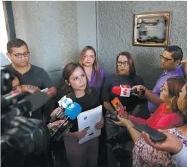  ?? RAÚL PALACIOS ?? Iraís Reyes acusó públicamen­te al ente procurador de Justicia estatal de armarle una carpeta con hechos falsos.