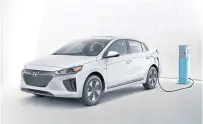  ??  ?? The Hyundai Ioniq electric car is available as an import in Thailand, and the South Korean company would like to pursue more opportunit­ies to develop electric vehicles in Asean.