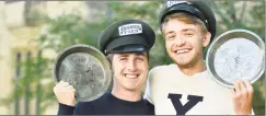  ?? Peter Hvizdak / Hearst Connecticu­t Media file photo ?? Yale University students Hudson Walberg, left, and Alec Emser of the Yale Mens Ultimate Frisbee team in 2017.