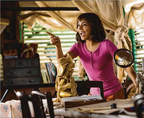  ??  ?? ISABELA MONER STARS AS DORA IN THE QUEENSLAND-FILMED BLOCKBUSTE­R.