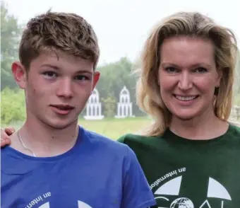  ??  ?? Celebrity chef Rachel Allen and her son Joshua