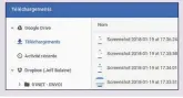  ??  ?? Le contenu de votre espace Dropbox s’affiche dans le gestionnai­re de fichiers du chromebook.