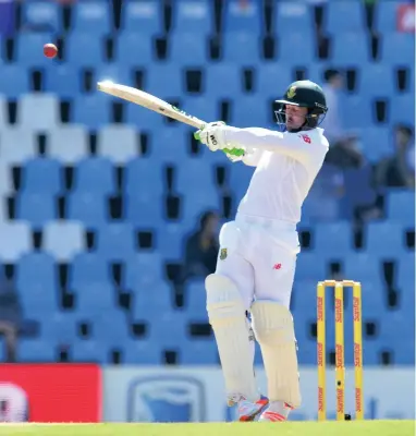  ??  ?? MORE PERMANENT ROLE? Quinton de Kock, standing in as opener for the injured Dean Elgar, has sent a message with successive half-centuries at Centurion