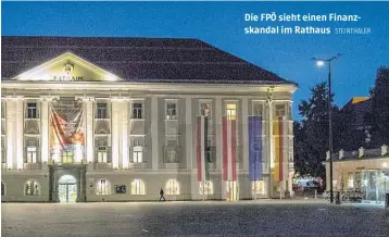  ?? STEINTHALE­R ?? Die FPÖ sieht einen Finanzskan­dal im Rathaus