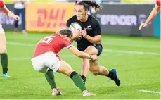  ?? Photo / Photospoor­t ?? Northland’s Portia Woodman, pictured on the charge in the Black Ferns’ World Cup match against Wales, will be a danger to England in the final, Mat Radich writes.