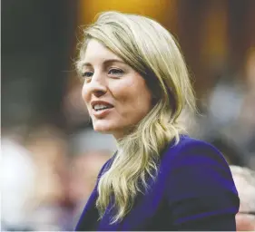  ?? BLAIR GABLE / REUTERS ?? Economic Developmen­t Minister Melanie Joly suggests people “visit local” this summer.