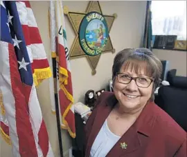  ?? Gary Kazanjian For The Times ?? “WE ARE not anti-immigrant for working” with ICE agents, says Fresno County Sheriff Margaret Mims, a “sanctuary” law foe. “We are anti-criminal activity.”