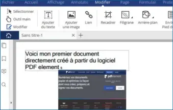  ??  ?? Sélectionn­ez les outils dont vous avez besoin dans le bandeau du haut, au-dessus de la page en cours d’édition et réglez les détails grâce aux options affichées à droite de l’interface.    