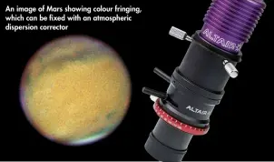  ??  ?? An image of Mars showing colour fringing, which can be fixed with an atmospheri­c dispersion corrector