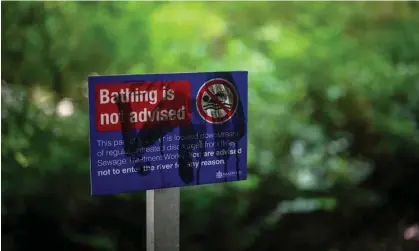  ?? ?? Increased raw sewage in rivers increases the likelihood of people contractin­g infections, campaigner­s argue. Photograph: Christophe­r Furlong/Getty Images